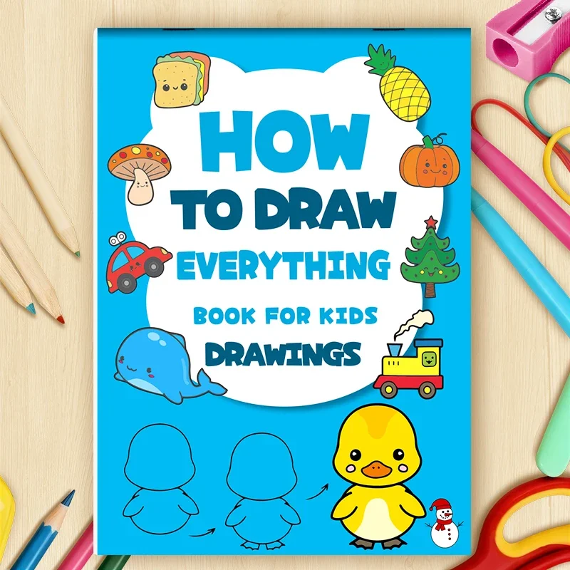Food And Snacks Coloring Book - 32 Pages Easy Step Drawing Coloring