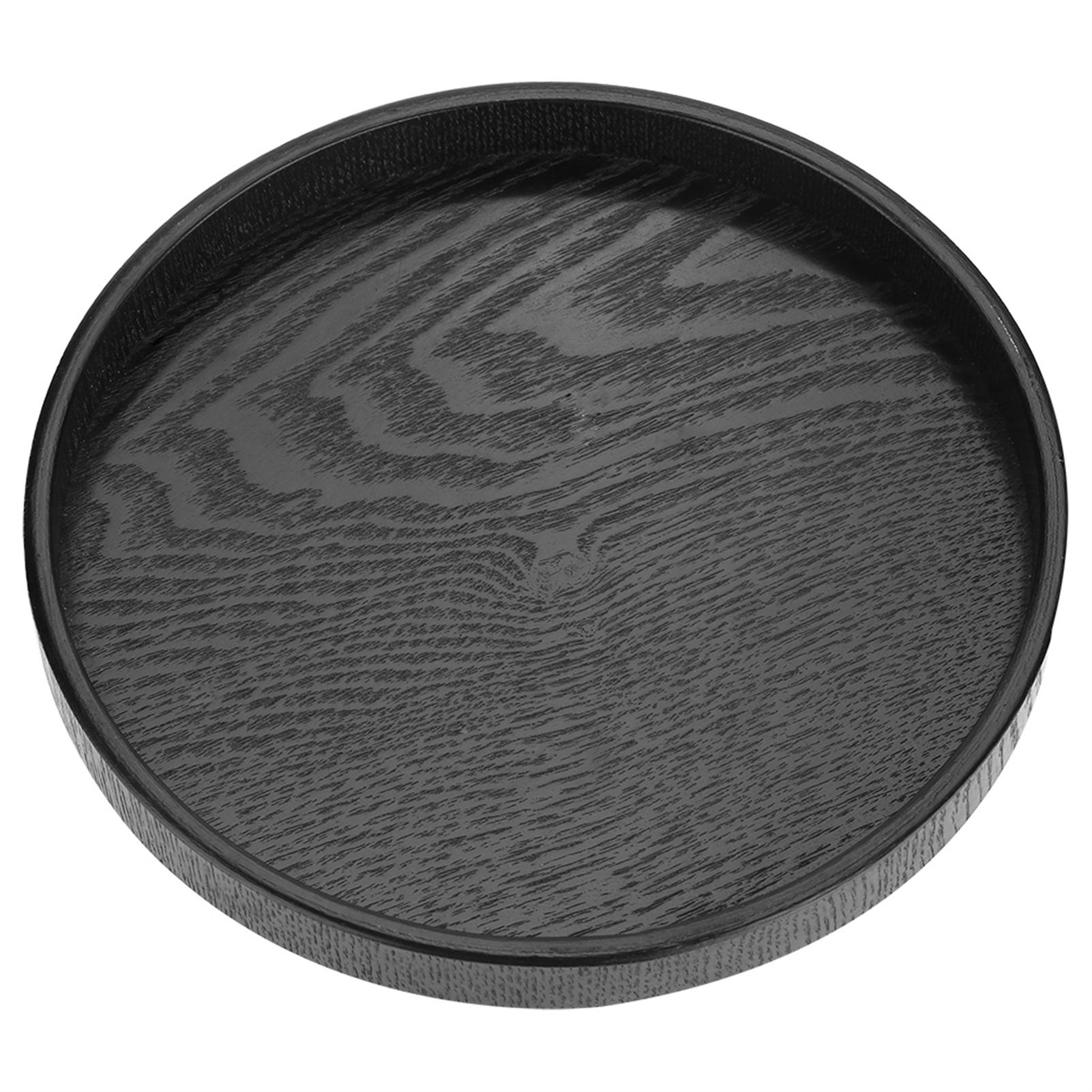 Food Snacks Restaurant - Solid Wood round Serving Tray for