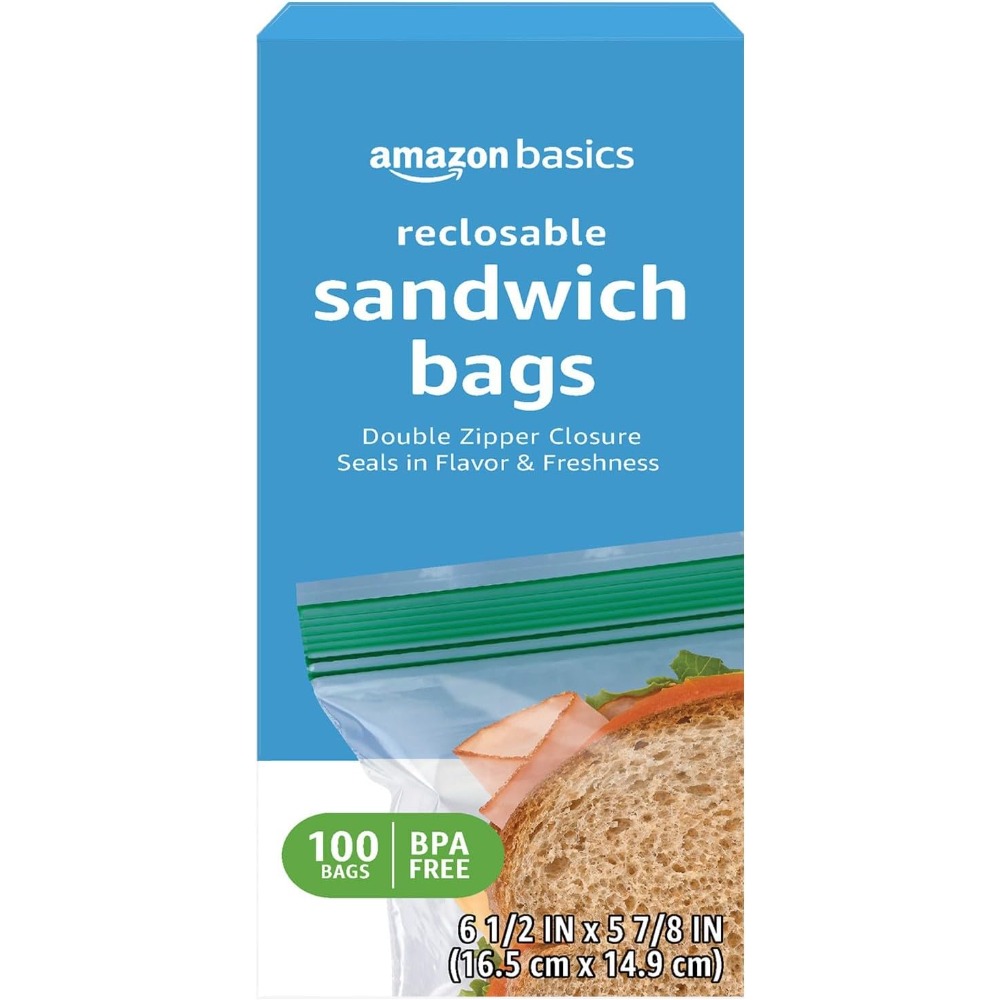 Foods X - 100 Count Clear Reusable Double Zipper
