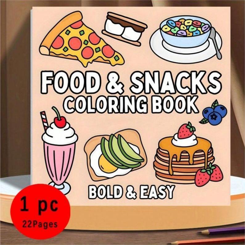 New Food & Snack Themed Colori - огляд і ціна Food And Snacks Coloring Book