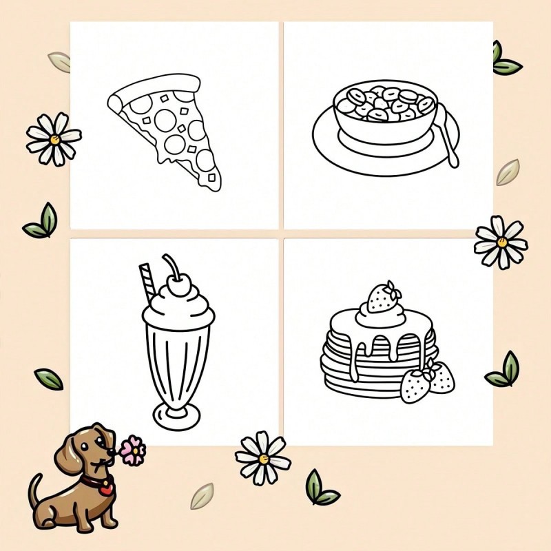 New Food & Snack Themed Colori - огляд і ціна Food And Snacks Coloring Book