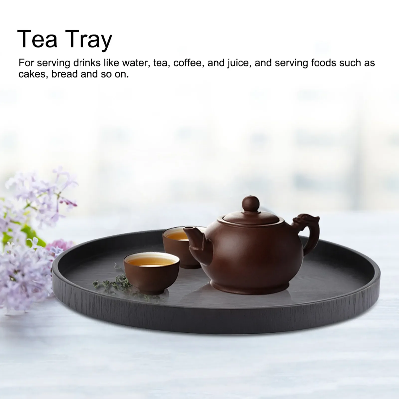 Round Shape Solid Wood Tea Cof - огляд і ціна Food Snacks Restaurant