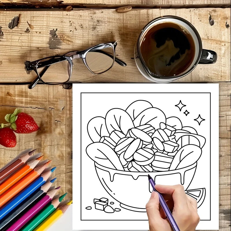 Easy Food and Snacks Coloring  - огляд і ціна Food And Snacks Coloring Book