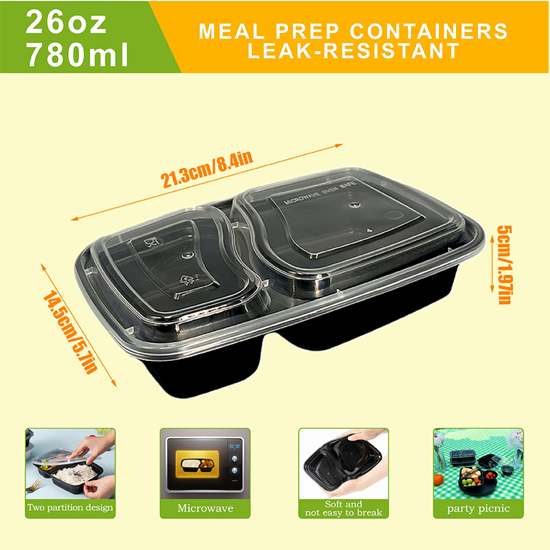 10/40 Pack 26 oz Two-Compartme - огляд і ціна Fast Food With Snacks
