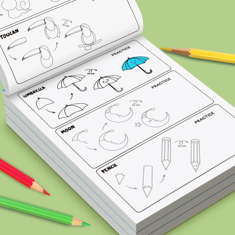 32 Pages Easy Step Drawing Col - огляд і ціна Food And Snacks Coloring Book