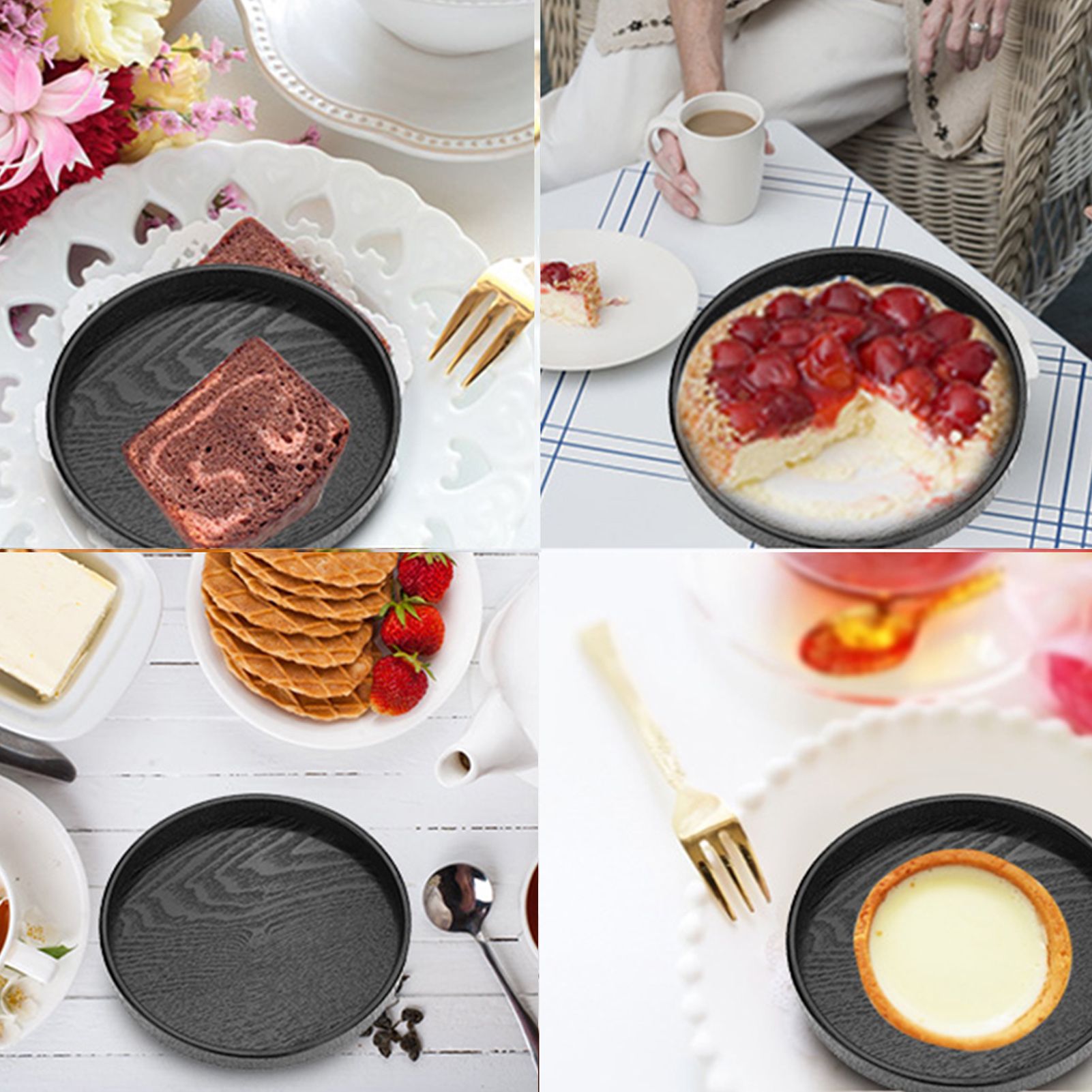 Solid Wood round Serving Tray  - огляд і ціна Food Snacks Restaurant