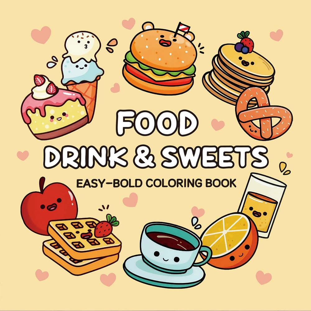 Food Drink & Sweets Easy-bold  - огляд і ціна Food And Snacks Coloring Book
